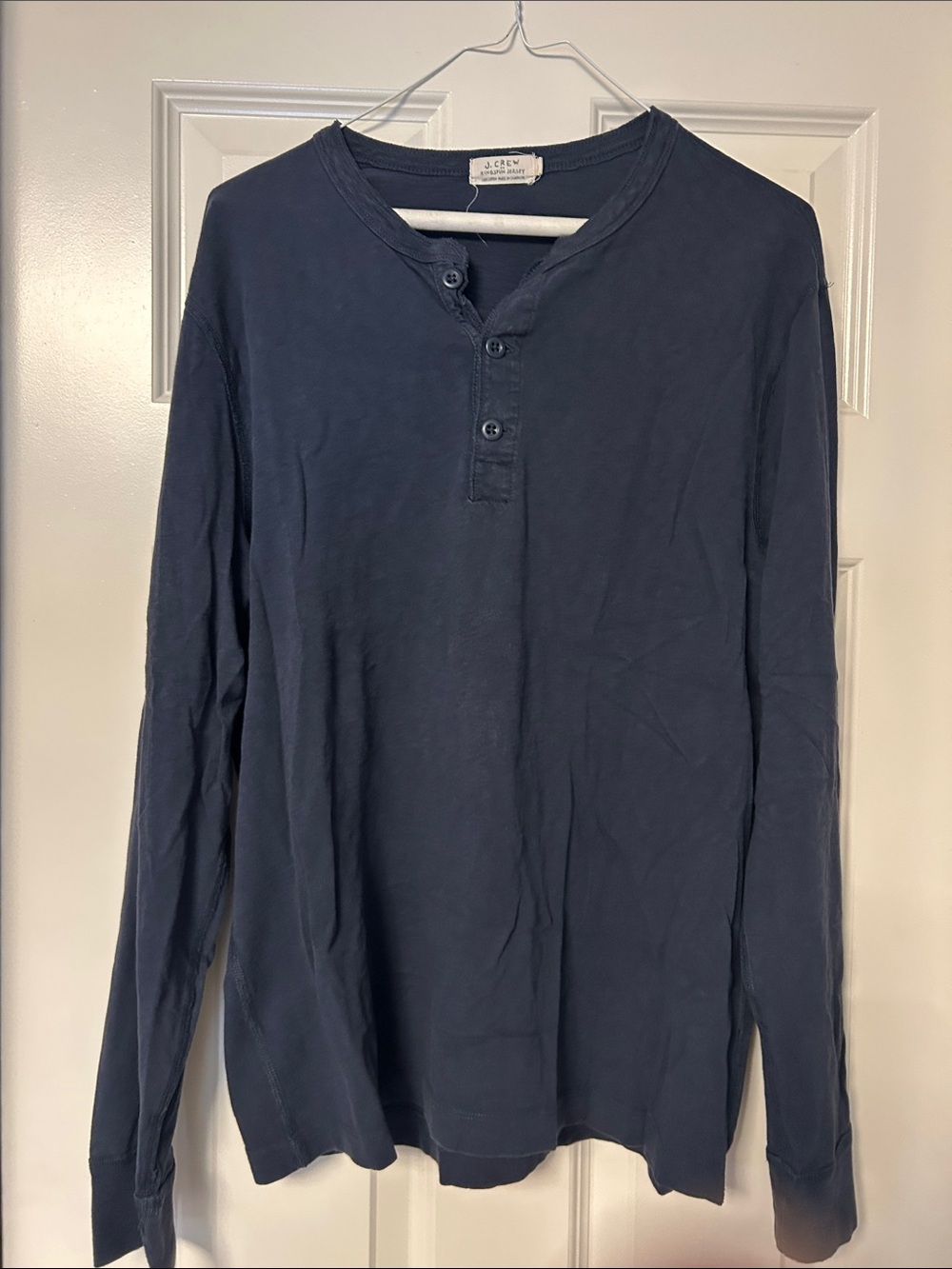 J. Crew Men's Dark Navy Long-Sleeve Henley